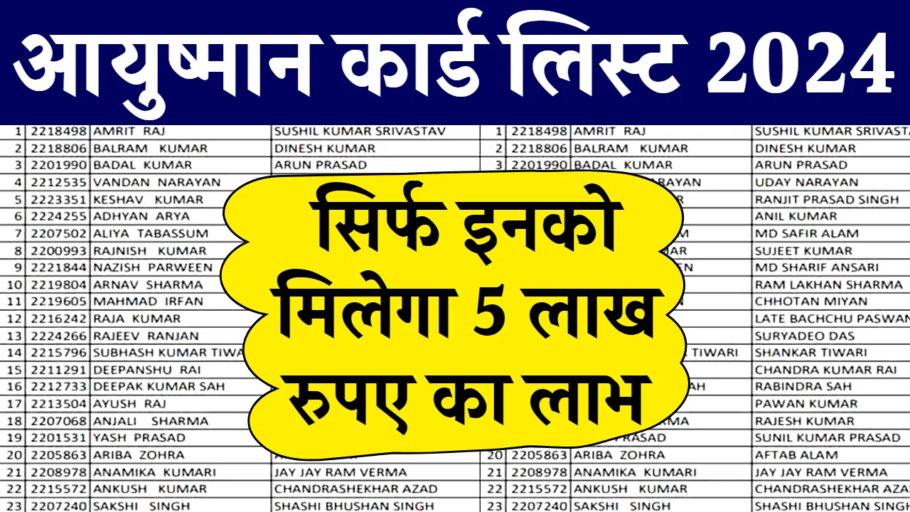 ayushman card new beneficiary list